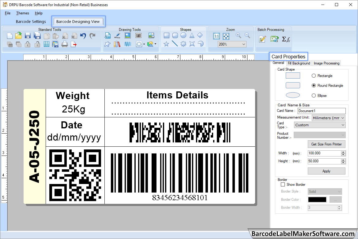 Barcode Label Maker Software For Manufacturing Industry Generates 